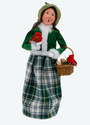 Byers Choice Caroler: Family with Cardinals Woman